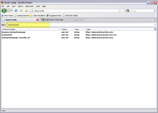 Remove startsearcher.com